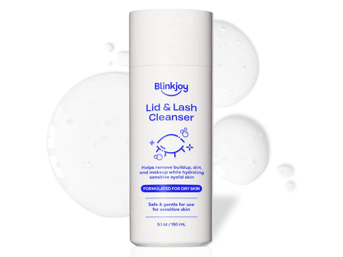 eyelid and eyelash cleaner designed for dry irritated eyes and makeup buildup