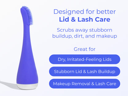 eyelid and lash cleaning brush tool for dry eyes and makeup buildup