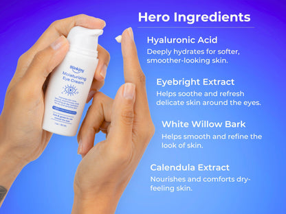 Moisturizing eye cream formulated for dry irritated sensitive eyes and skin