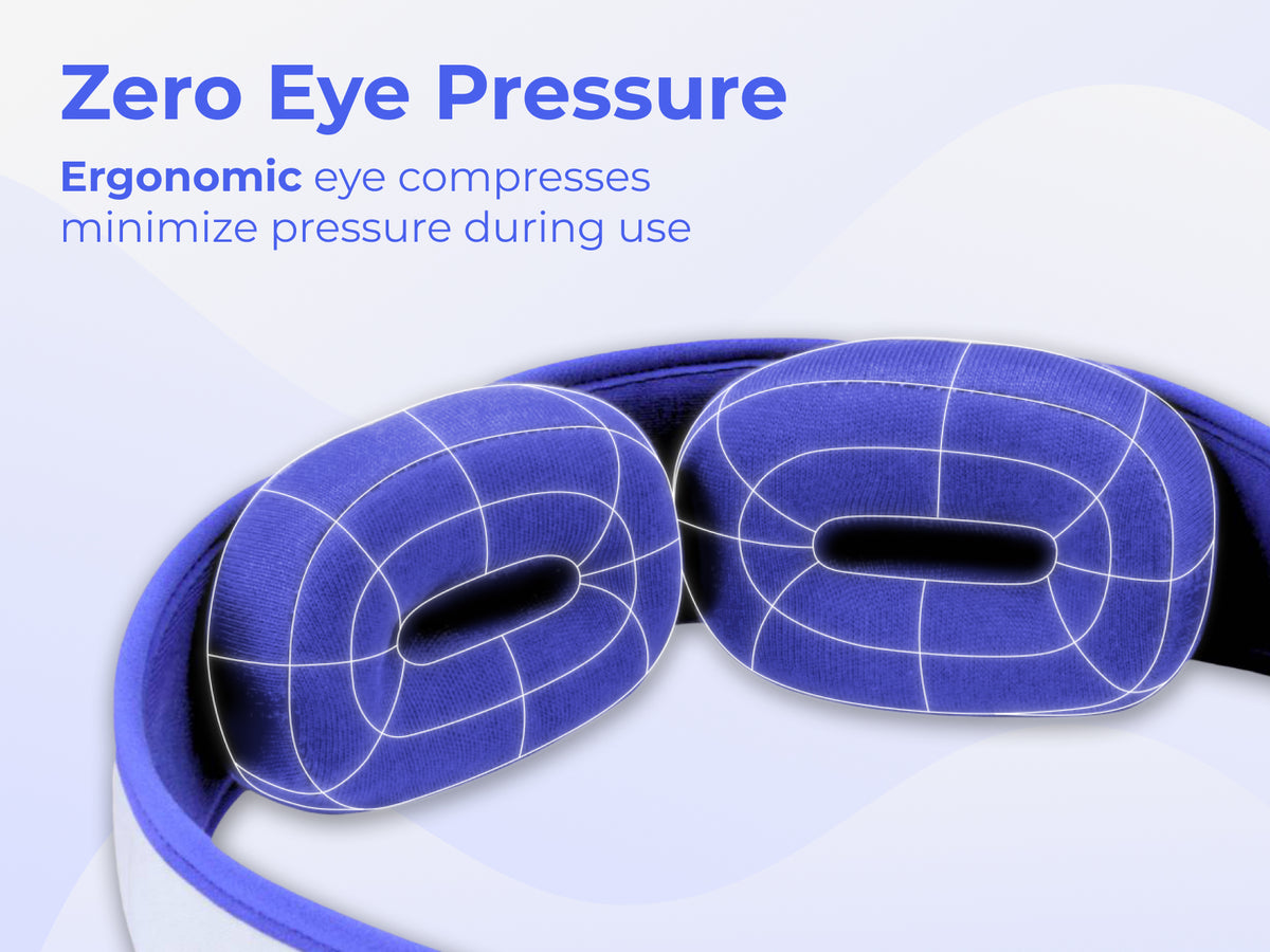 Soothing moist heat eye compress mask for dry, tired eyes