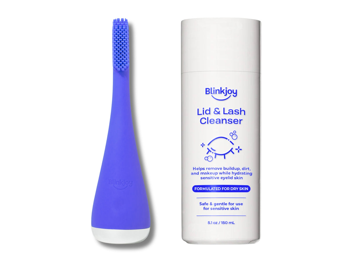 eyelid hygiene system. Cleanse grimy dirty eyelids and lashes to prevent dry irritated eyes