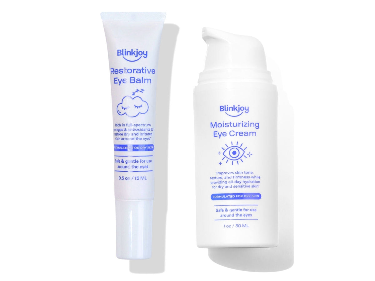 Blinkjoy eye cream and restorative eye balm. Best eye care products for youthful looking skin